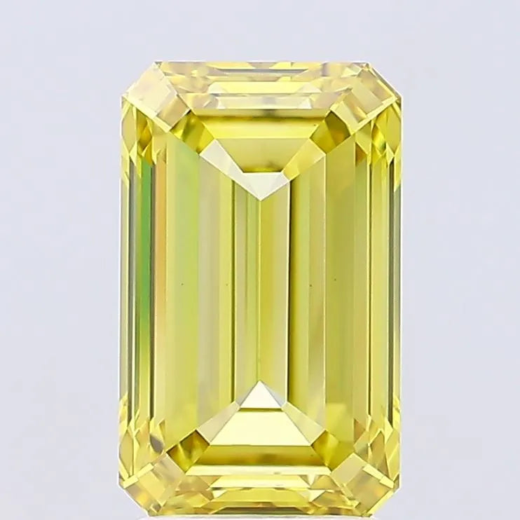 3.39ct Emerald Lab Grown Diamond (Colour Fancy Intense Yellow, Clarity VVS2, IGI Certified)