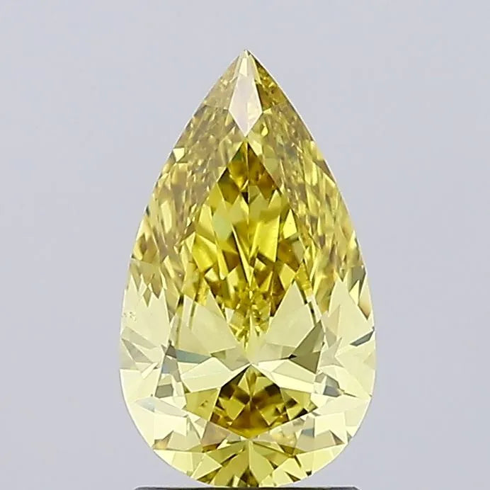 1.51ct Pear Lab Grown Diamond (Colour Fancy Vivid Yellow, Clarity VS1, IGI Certified)