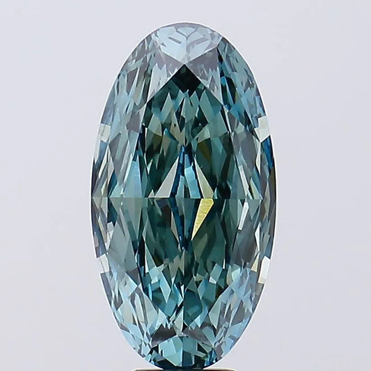 8,16 ct ovaler, im Labor gezüchteter Diamant (Farbe: Fancy Vivid Green, Reinheit: VS2, IGI-zertifiziert)