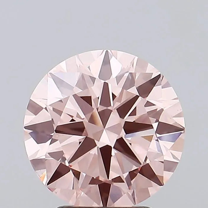 3.00ct Round Lab Grown Diamond (Colour Fancy Vivid Pink, Clarity VS1, Cut EX, IGI Certified)