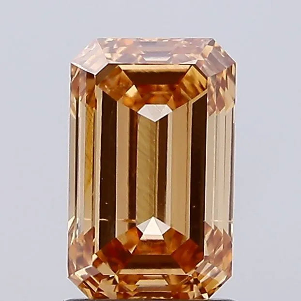 1.69ct Emerald Lab Grown Diamond (Colour Fancy Brown, Clarity VS2, IGI Certified)