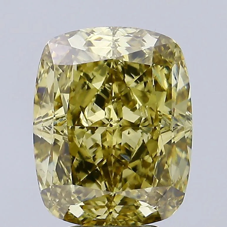 6.54ct Cushion modified Lab Grown Diamond (Colour Fancy Gray Yellow, Clarity VS2, IGI Certified)