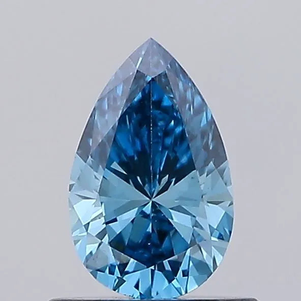 0.50ct Pear Lab Grown Diamond (Colour Fancy Vivid Blue, Clarity VVS2, IGI Certified)