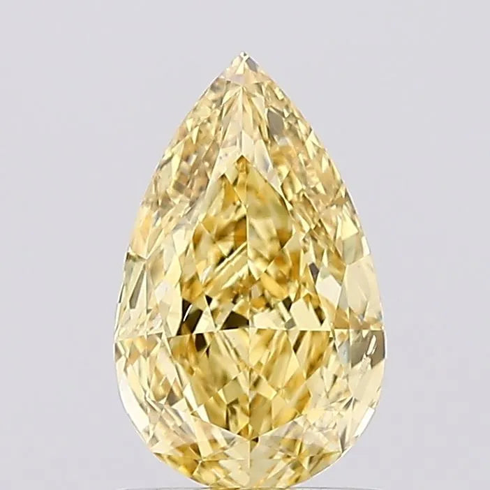 1.02ct Pear Lab Grown Diamond (Colour Fancy Vivid Yellow, Clarity VS2, IGI Certified)