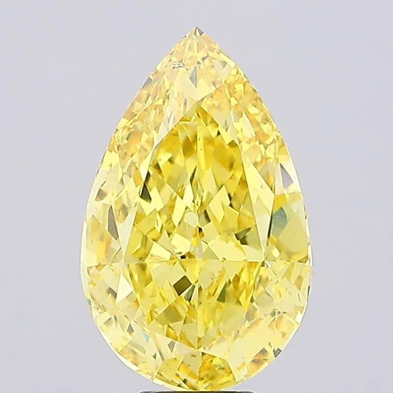 8.80ct Pear Lab Grown Diamond (Colour Fancy Vivid Yellow, Clarity VS2, IGI Certified)