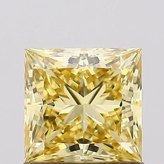 1.01ct Princess Lab Grown Diamond (Colour Fancy Intense Yellow, Clarity VS1, IGI Certified)