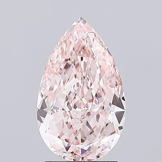 2.04ct Pear Lab Grown Diamond (Colour Fancy Vivid Pink, Clarity VS2, IGI Certified)