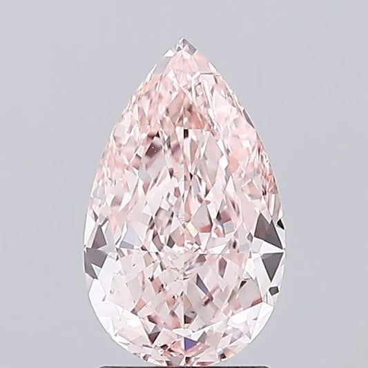 2,04 ct birnenförmiger, im Labor gezüchteter Diamant (Farbe: Fancy Vivid Pink, Reinheit: VS2, IGI-zertifiziert)