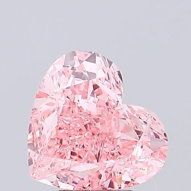 3,56 ct Herzförmiger, im Labor gezüchteter Diamant (Farbe: Fancy Vivid Pink, Reinheit: VVS2, IGI-zertifiziert)