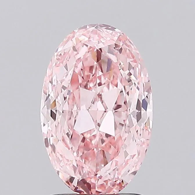 1.83ct Oval Lab Grown Diamond (Colour Fancy Vivid Pink, Clarity VS1, IGI Certified)