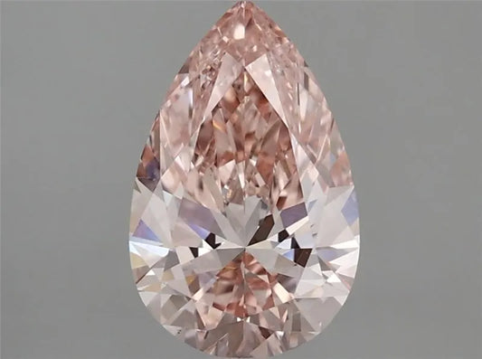 1,53 ct birnenförmiger, im Labor gezüchteter Diamant (Farbe: Fancy Intense Pink, Reinheit: VS1, IGI-zertifiziert)