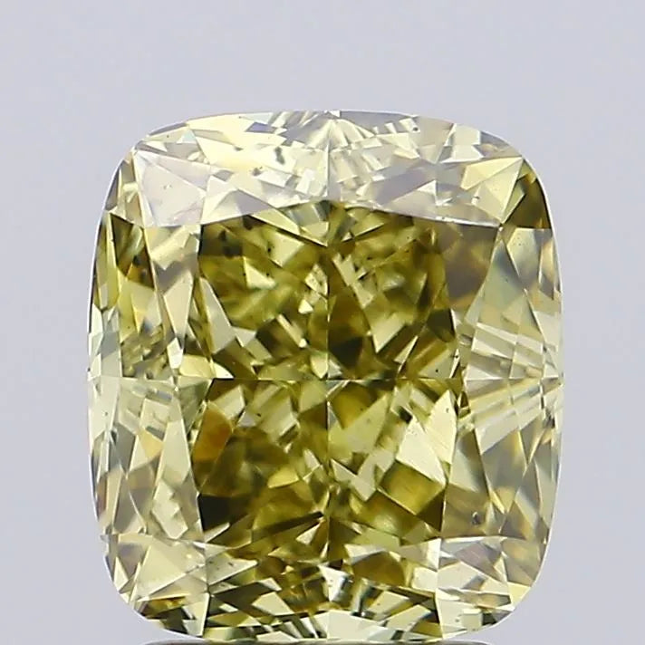 2.32ct Cushion modified Lab Grown Diamond (Colour Fancy Gray Yellow, Clarity VS2, IGI Certified)