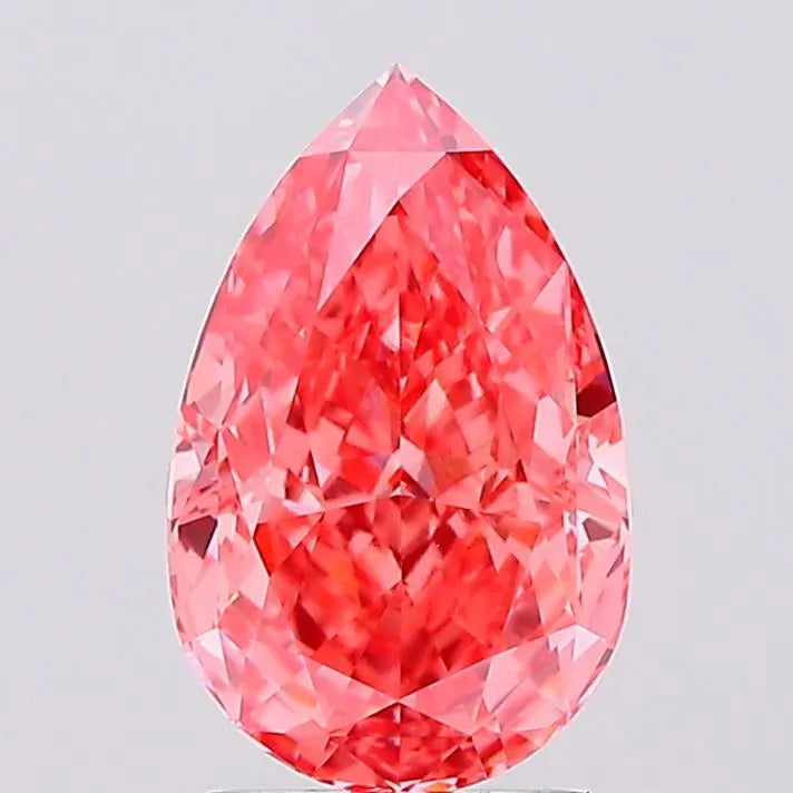 2.16ct Pear Lab Grown Diamond (Colour Fancy Vivid Pink, Clarity VVS1, IGI Certified)