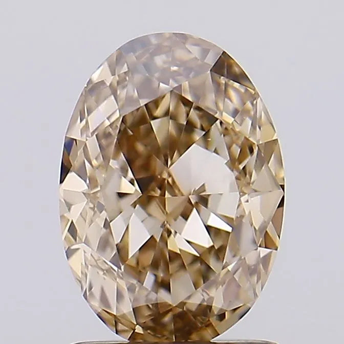 1.02ct Oval Lab Grown Diamond (Colour Fancy Brown, Clarity VS1, IGI Certified)