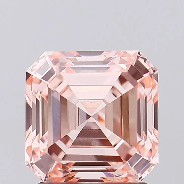 1.54ct Square emerald Lab Grown Diamond (Colour Fancy Vivid Pink, Clarity VVS2, IGI Certified)