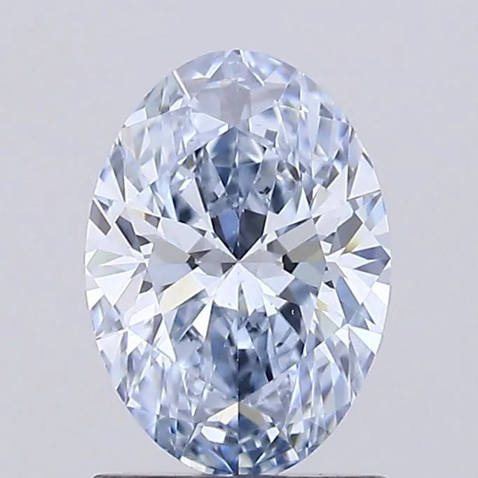 1.00ct Oval Lab Grown Diamond (Colour Fancy Intense Blue, Clarity VS1, IGI Certified)
