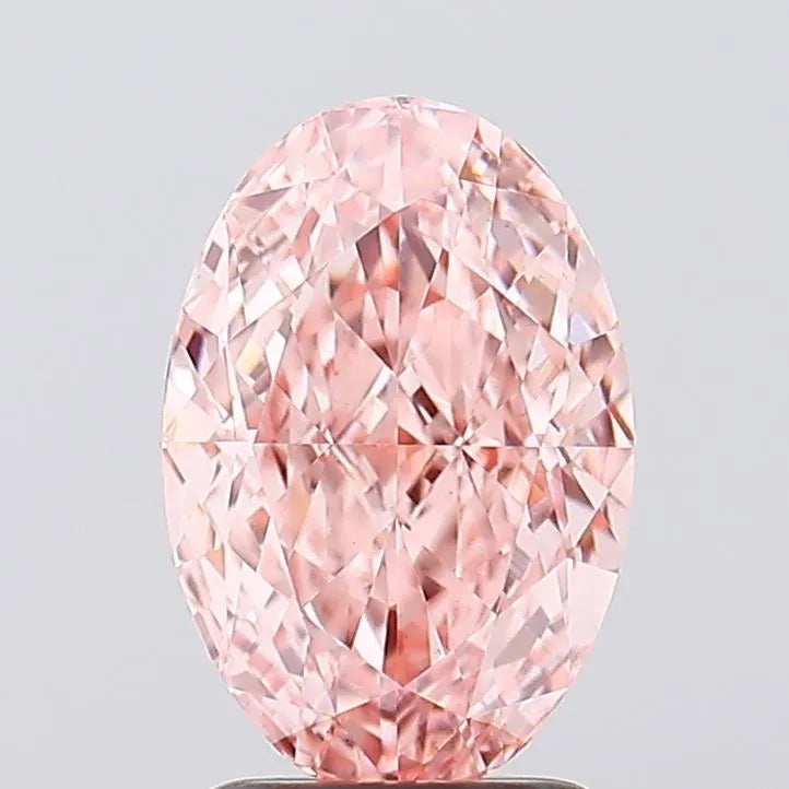 2.66ct Oval Lab Grown Diamond (Colour Fancy Vivid Pink, Clarity VS1, IGI Certified)