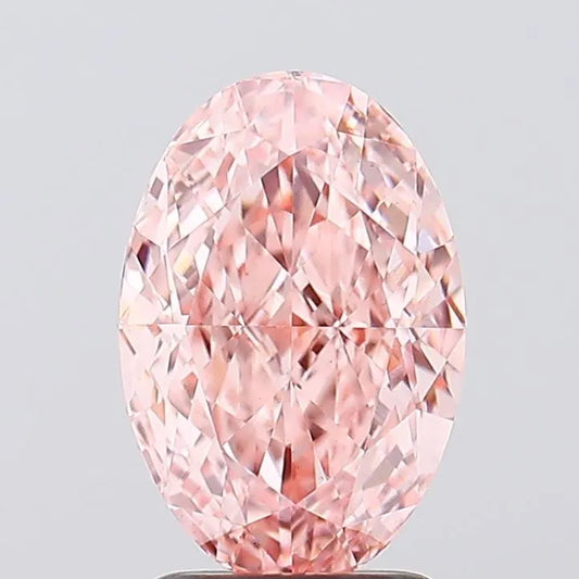 2.66ct Oval Lab Grown Diamond (Colour Fancy Vivid Pink, Clarity VS1, IGI Certified)
