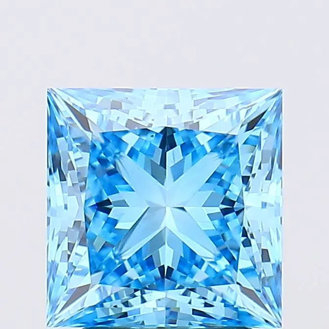 2.68ct Princess Lab Grown Diamond (Colour Fancy Vivid Blue, Clarity VS1, Cut GD, IGI Certified)
