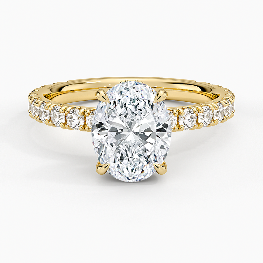Im Labor gezüchteter Diamant-Sonderanfertigungsring aus 14 Karat Gelbgold – Größe US 6,5 (LDJ 1019)