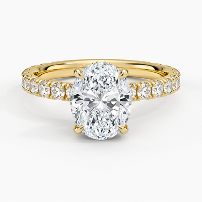 Im Labor gezüchteter Diamant-Sonderanfertigungsring aus 14 Karat Gelbgold – Größe US 6,5 (LDJ 1019)