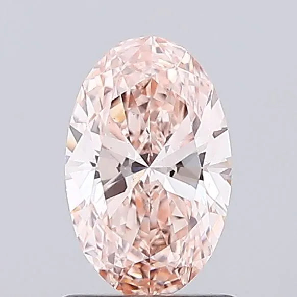 1.05ct Oval Lab Grown Diamond (Colour Fancy Brown Pink, Clarity VS2, IGI Certified)