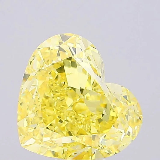 10,32 ct Herzdiamant im Labor gezüchtet (Farbe: Fancy Vivid Yellow, Reinheit: VS1, IGI-zertifiziert)