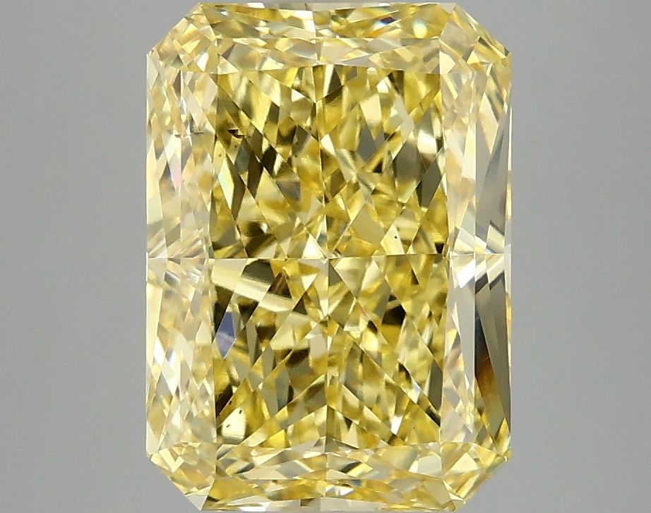 Lab-Grown Radiant Diamond - 4.0 Carats, Fancy Vivid Yellow Color, VS2 Clarity - Certified by IGI - Report Number: LG690506565