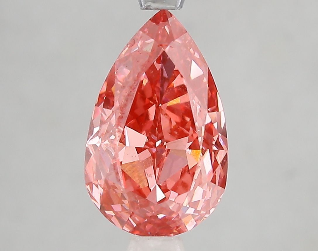 Lab-Grown Pear Diamond - 2.6 Carats, Fancy Vivid Pink Color, VVS2 Clarity - Certified by IGI - Report Number: LG666431758
