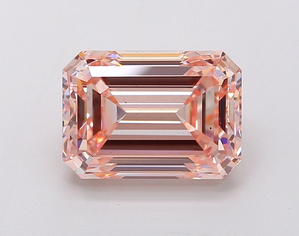 Lab-Grown Emerald Diamond - 4.01 Carats, Fancy Intense Pink Color, VS2 Clarity - Certified by IGI - Report Number: LG634440017