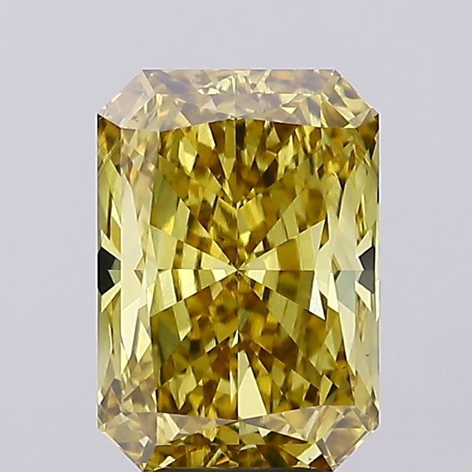 Lab-Grown Radiant Diamond - 7.02 Carats, Fancy Vivid Yellow Color, VS2 Clarity - Certified by IGI - Report Number: LG687589688