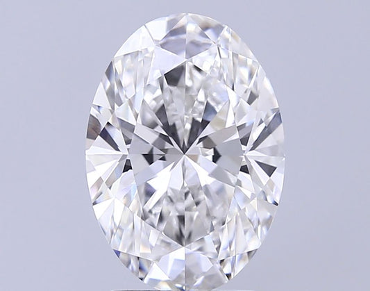 Lab-Grown Oval Diamond - 3.03 Carats, F Color, VVS2 Clarity - Certified by IGI - Report Number: LG694550944