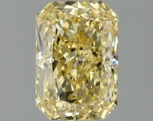Lab-Grown Radiant Diamond - 2.07 Carats, Fancy Vivid Yellow Color, VVS2 Clarity - Certified by IGI - Report Number: LG662415919