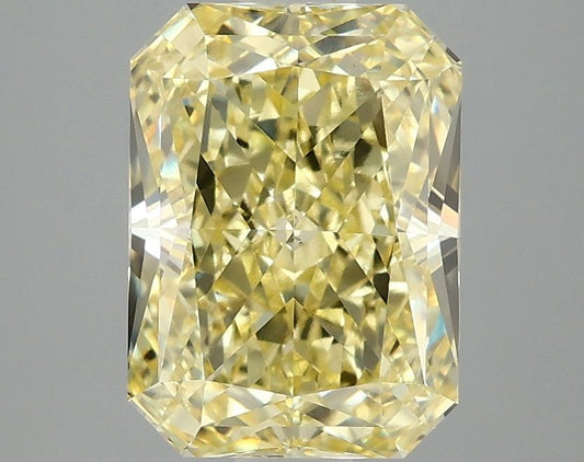 Lab-Grown Radiant Diamond - 3.04 Carats, Fancy Vivid Yellow Color, VVS2 Clarity - Certified by IGI - Report Number: LG683501606