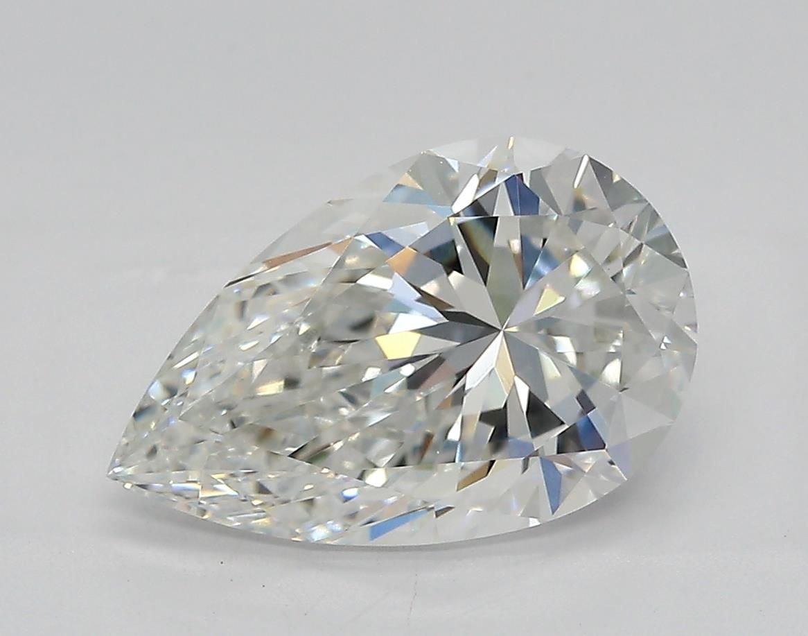 Lab-Grown Pear Diamond - 2.6 Carats, E Color, VVS2 Clarity - Certified by IGI - Report Number: LG636414675