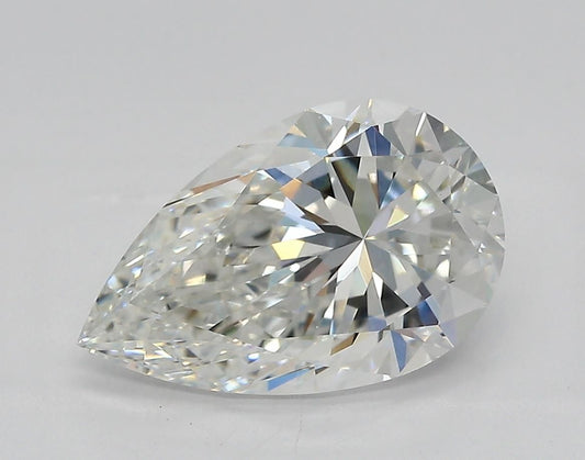 Lab-Grown Pear Diamond - 2.6 Carats, E Color, VVS2 Clarity - Certified by IGI - Report Number: LG636414675