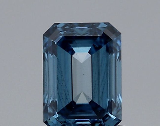 Lab-Grown Emerald Diamond - 1.02 Carats, Fancy Vivid Blue Color, SI1 Clarity - Certified by IGI - Report Number: LG669450422