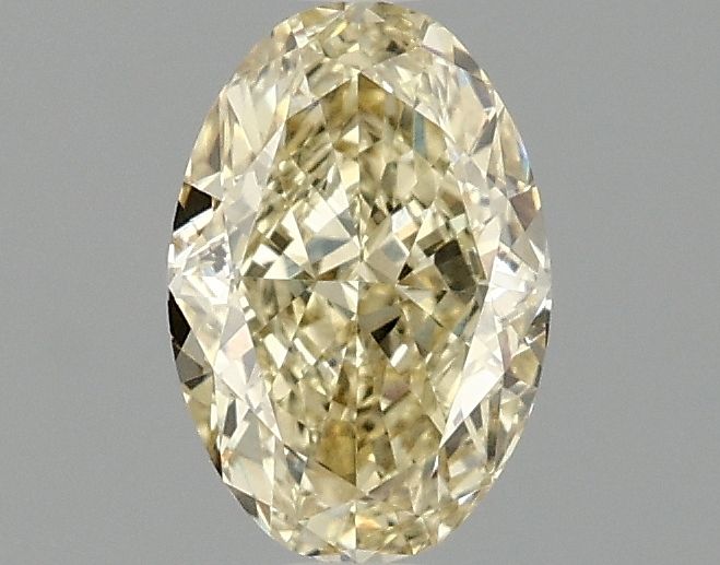 Lab-Grown Oval Diamond - 1.0 Carats, Fancy Intense Yellow Color, VVS2 Clarity - Certified by IGI - Report Number: LG687583236
