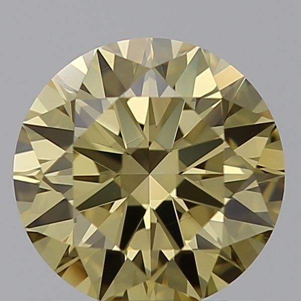 Lab-Grown Round Diamond - 0.89 Carats, Fancy Intense Yellow Color, VS1 Clarity - Certified by IGI - Report Number: LG605328676