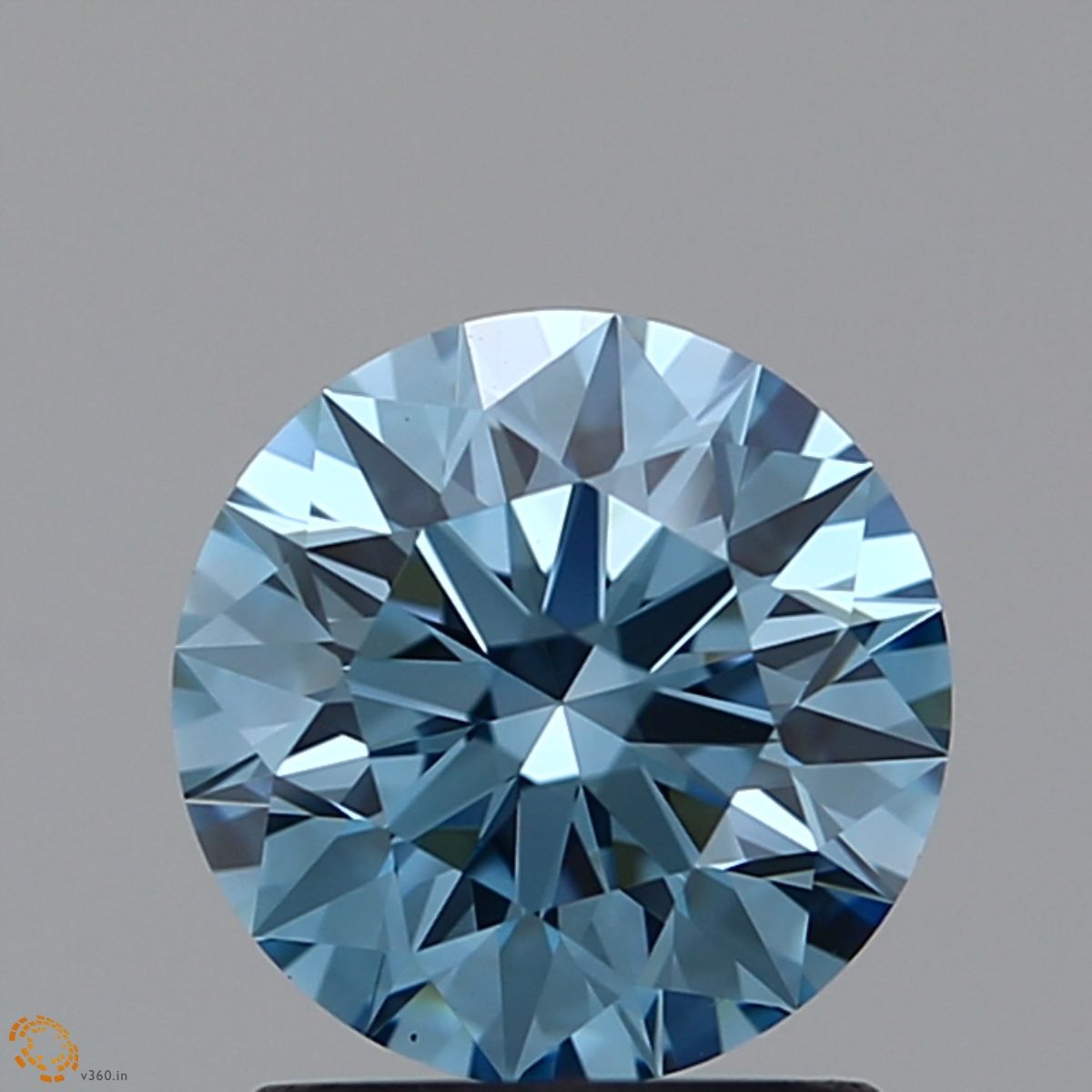 Lab-Grown Round Diamond - 1.17 Carats, Fancy Green Blue Color, VS1 Clarity - Certified by IGI - Report Number: LG_314814127
