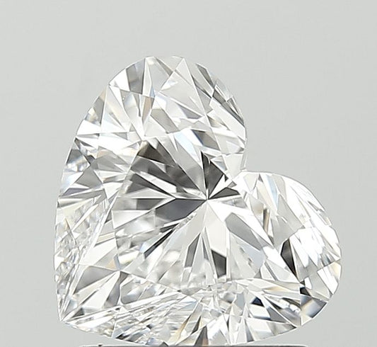 Lab-Grown Heart Diamond - 1.51 Carats, D Color, VVS2 Clarity - Certified by IGI - Report Number: LG712548657