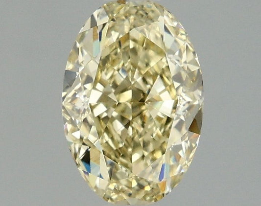 Lab-Grown Oval Diamond - 1.56 Carats, Fancy Intense Yellow Color, VVS2 Clarity - Certified by IGI - Report Number: LG677567721