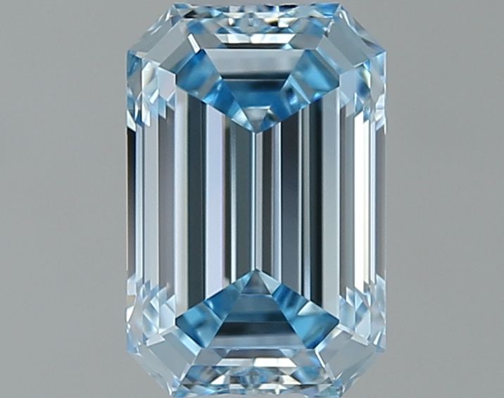Lab-Grown Emerald Diamond - 0.71 Carats, Fancy Intense Blue Color, VVS1 Clarity - Certified by IGI - Report Number: LG642485563