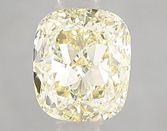 Lab-Grown Cushion Diamond - 1.06 Carats, Fancy Yellow Color, VS1 Clarity - Certified by IGI - Report Number: LG660454238