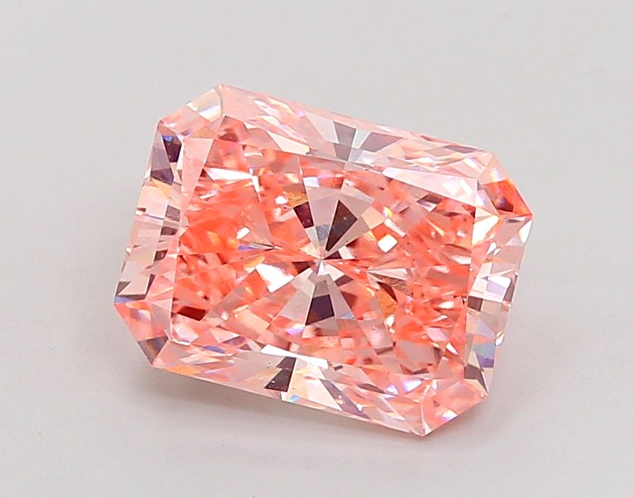 Lab-Grown Radiant Diamond - 3.51 Carats, Fancy Vivid Pink Color, VS2 Clarity - Certified by IGI - Report Number: LG668459708