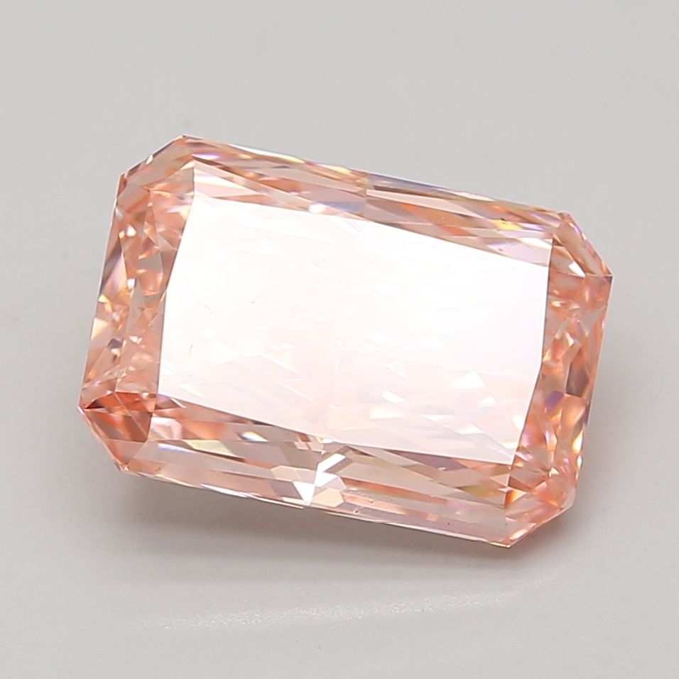 Lab-Grown Radiant Diamond - 6.06 Carats, Fancy Vivid Pink Color, VS1 Clarity - Certified by IGI - Report Number: LG687586540