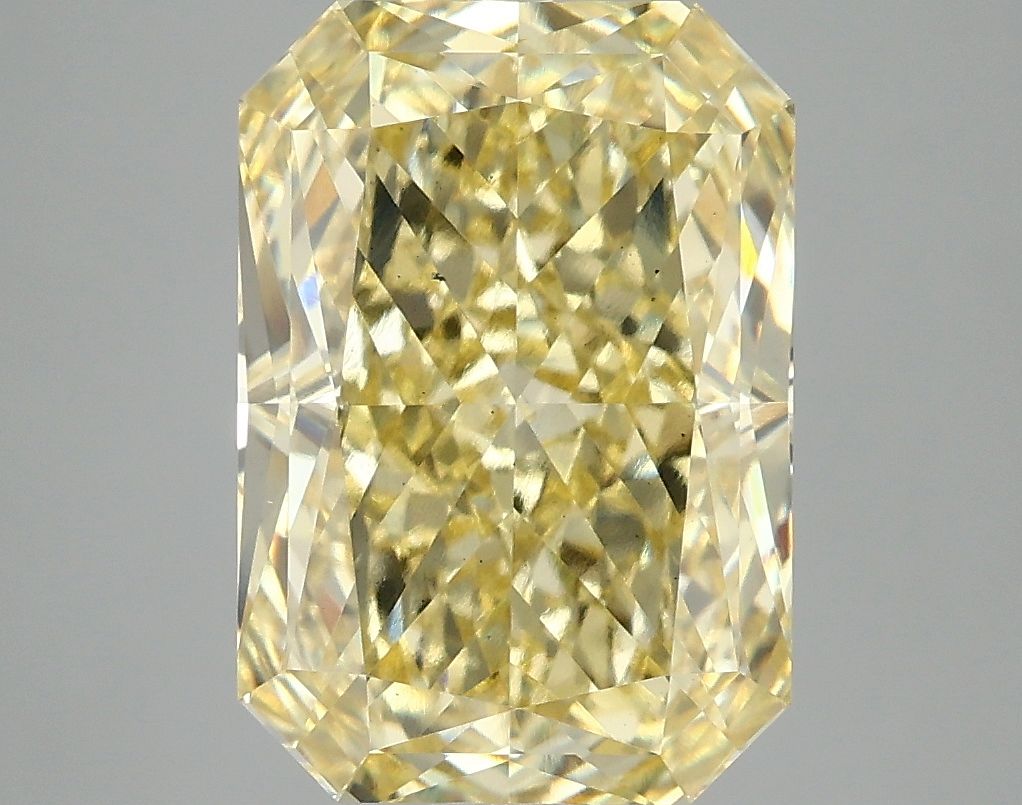 Lab-Grown Radiant Diamond - 5.04 Carats, Fancy Vivid Yellow Color, VS2 Clarity - Certified by IGI - Report Number: LG677575809