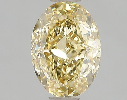 Lab-Grown Oval Diamond - 1.57 Carats, Fancy Intense Yellow Color, VVS2 Clarity - Certified by IGI - Report Number: LG671493260
