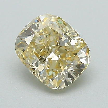 Lab-Grown Cushion Diamond - 1.01 Carats, Fancy Yellow Color, VS1 Clarity - Certified by IGI - Report Number: LG662406032