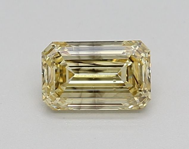 Lab-Grown Emerald Diamond - 0.5 Carats, Fancy Intense Yellow Color, SI2 Clarity - Certified by IGI - Report Number: LG633490676